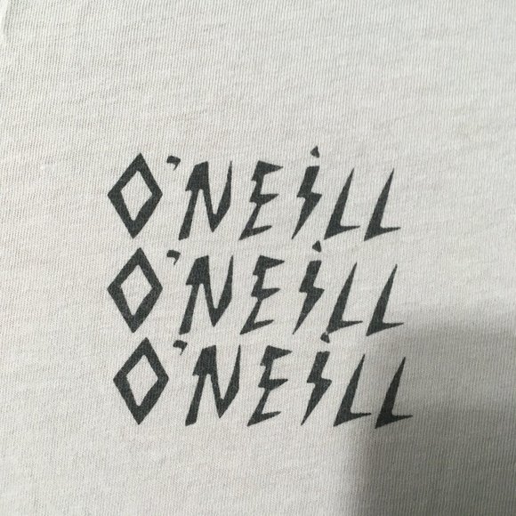 Oneill Shirt EX LARGE Beige Graphic Casual Outdoor Surfing Beach distresed - Picture 4 of 9
